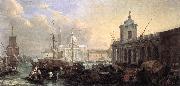 CARLEVARIS, Luca The Sea Custom House with San Giorgio Maggiore fdg oil painting artist